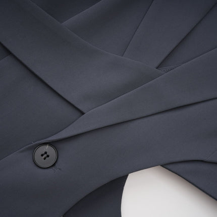 Hailey Grey Jacket with Asymmetric Cut-Out and Curve Design