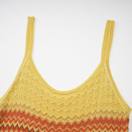 Haley Brown Gradient Knit Maxi Dress