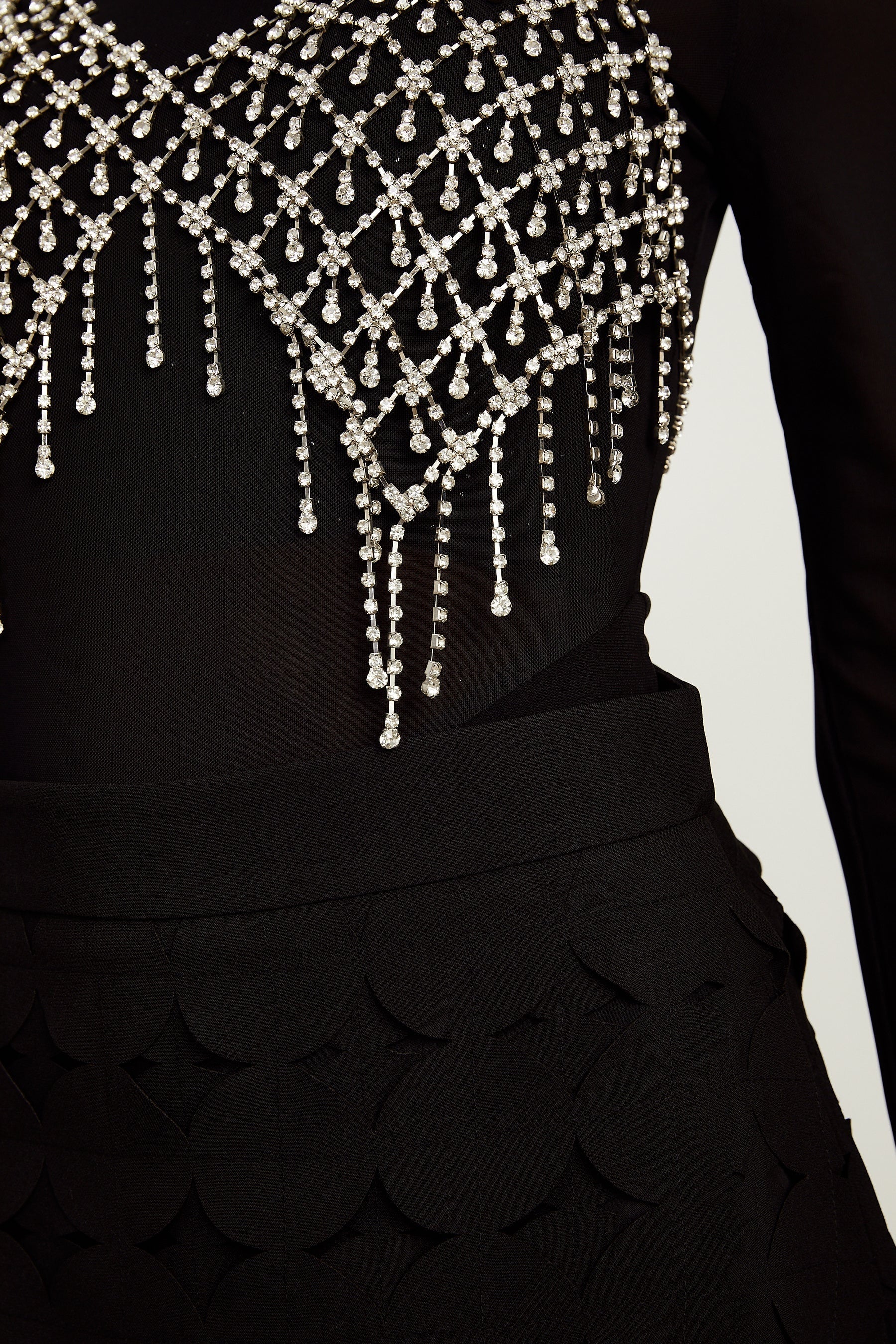 Hanna discdesign fringed maxi skirt in Black