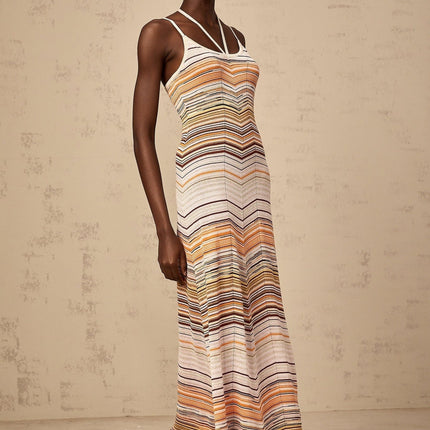 Harmony Pink Striped Maxi Dress