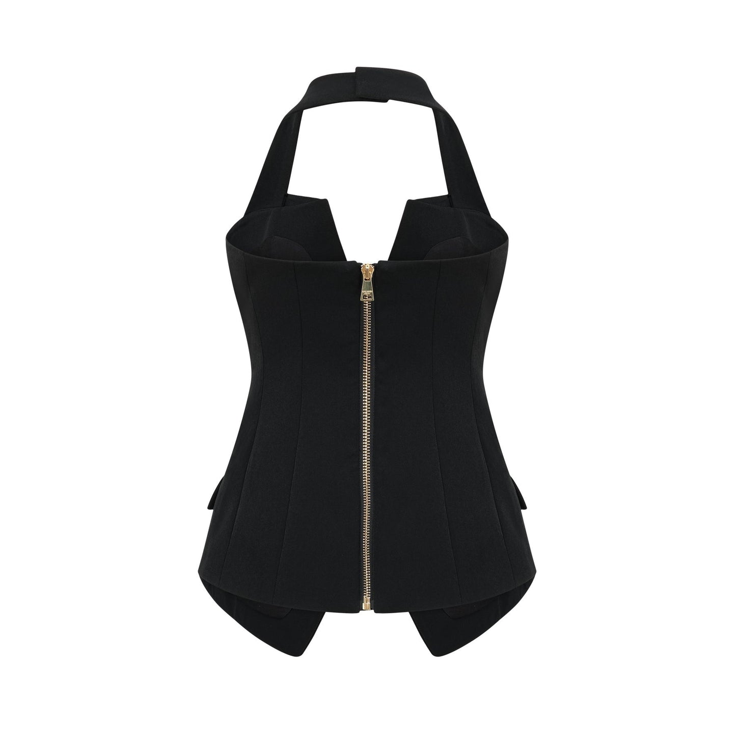 Harper tailored doublebreasted halterneck top
