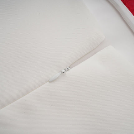 Hazel White Sleeveless A-Line Mini Dress with 3D Petal Detailing