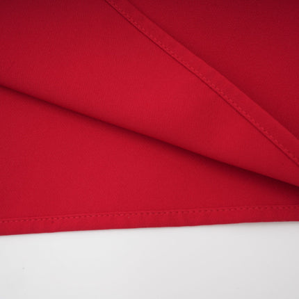 Heaven Maxi Dress Red Elegant Asymmetric Neckline High Slit Flared Sleeves Mono Shoulder Pleated Detailing Side Zip Fastening Luxurious Blend Terylene Spandex Grace Glamour