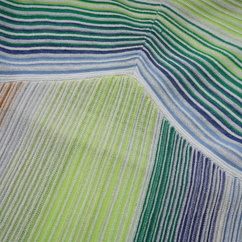 Helena Green Striped Glitter Maxi Dress