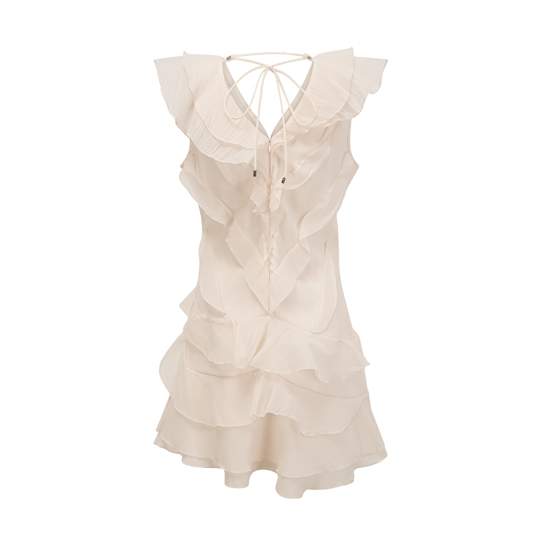 Hélène fauxflower layered ruffled mini dress