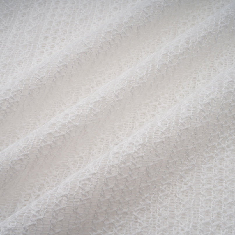 Hélène white pointelle puff midi dress