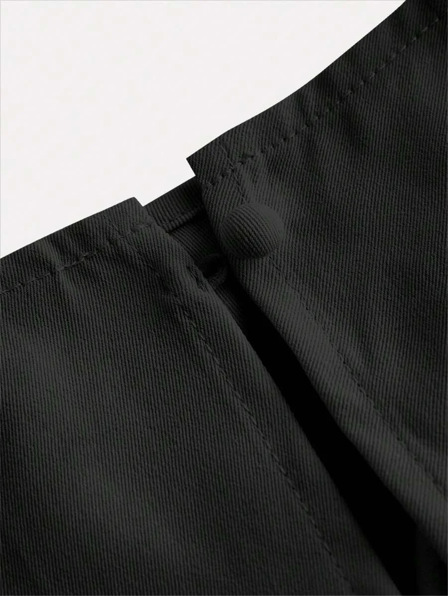 HIGH NECK SOLID POCKET JUMPSUIT WITH BELT