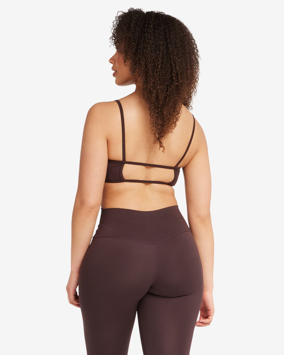 High - quality cropped joggers with elastic waistband and tape fit - Brown