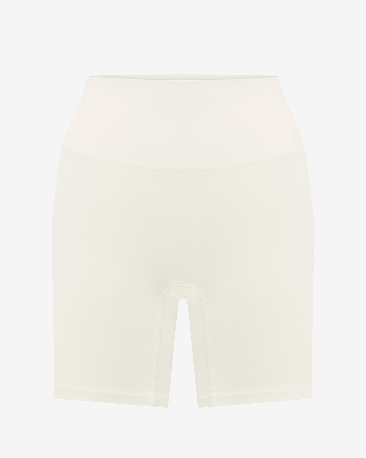 High - waist compression shorts 6 inch length - Cream
