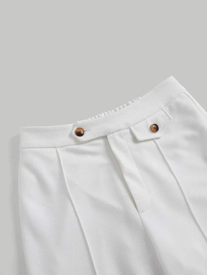 High Waist Seam Detail Straight Leg Pants