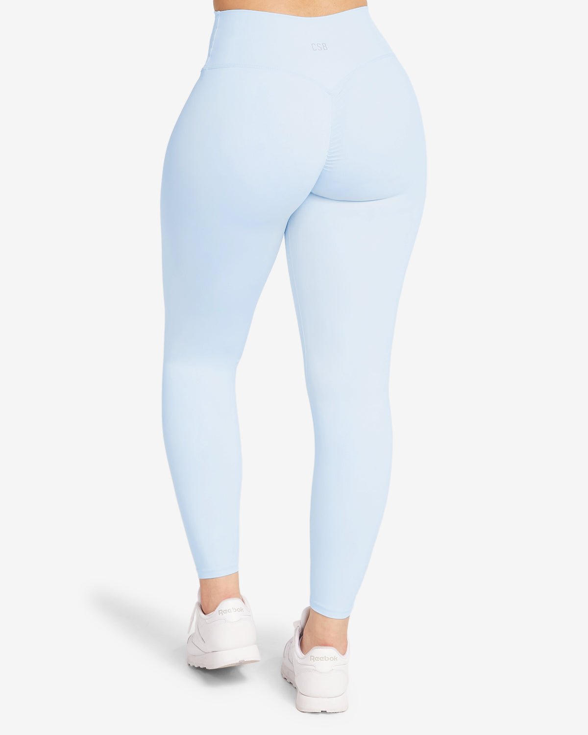 High - waist stretch leggings with scrunch detail - Blue