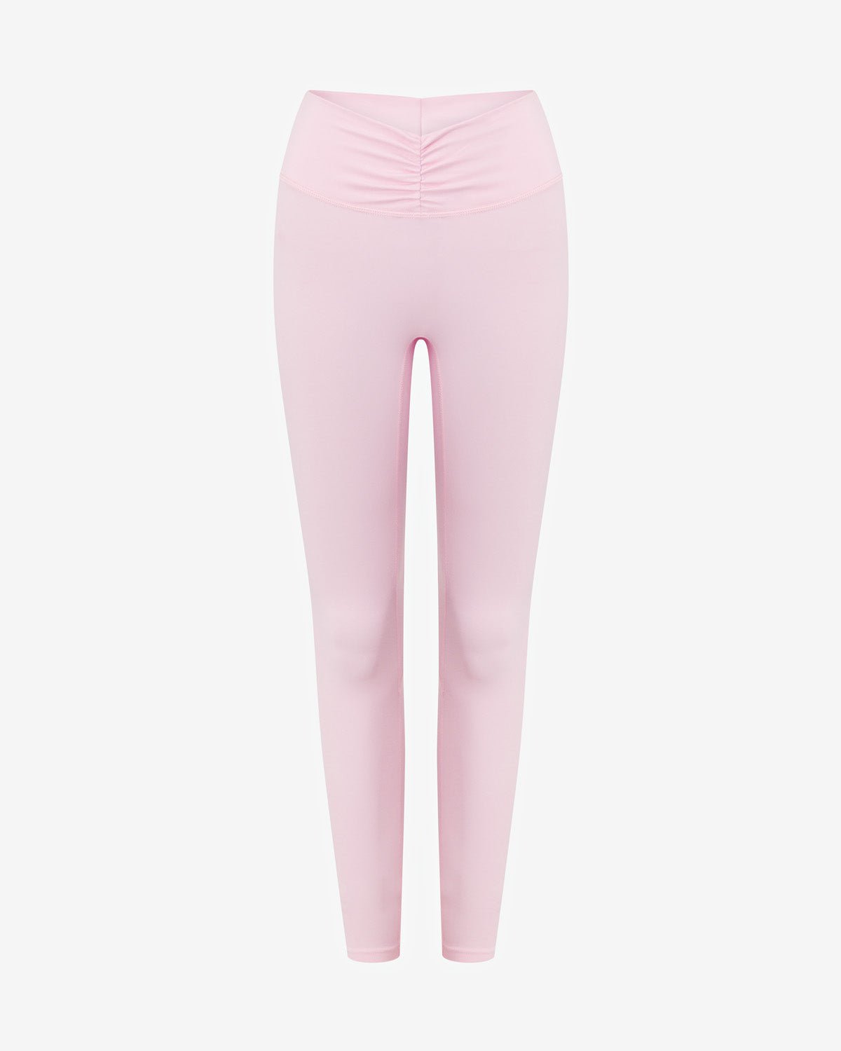High - waist tummy control leggings with gathe detail - Pink