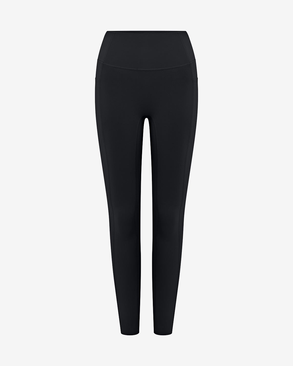 High - waisted compression leggings with side pockets - Black