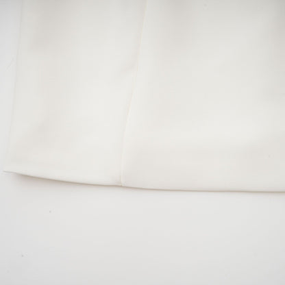 Hilaire white 3dpetal top  skirt matching set