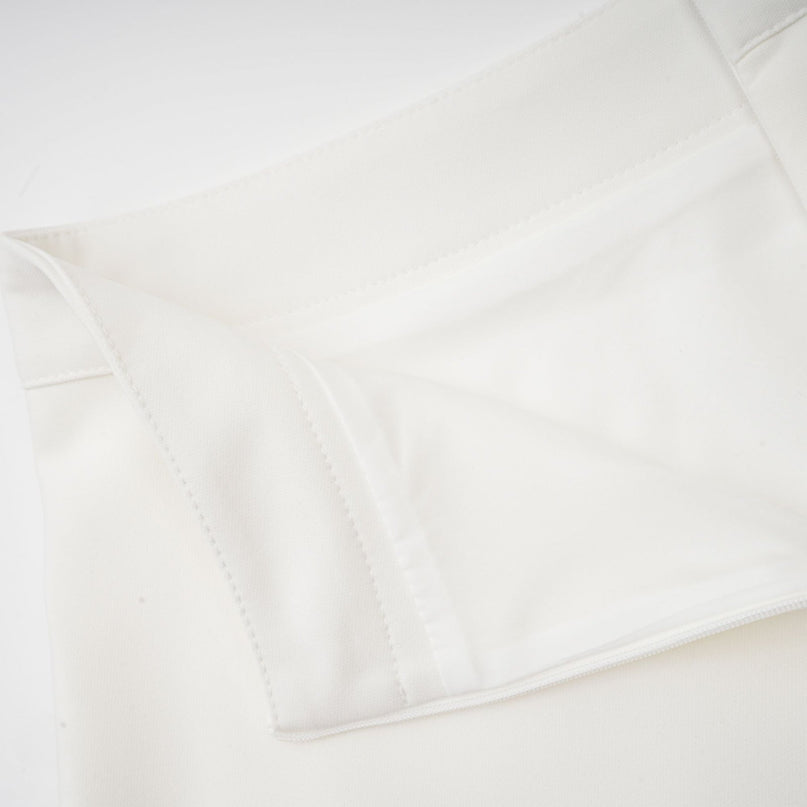 Hilaire white 3dpetal top  skirt matching set