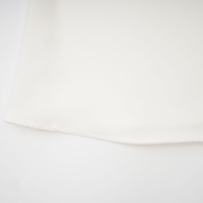 Hilaire white 3dpetal top  skirt matching set