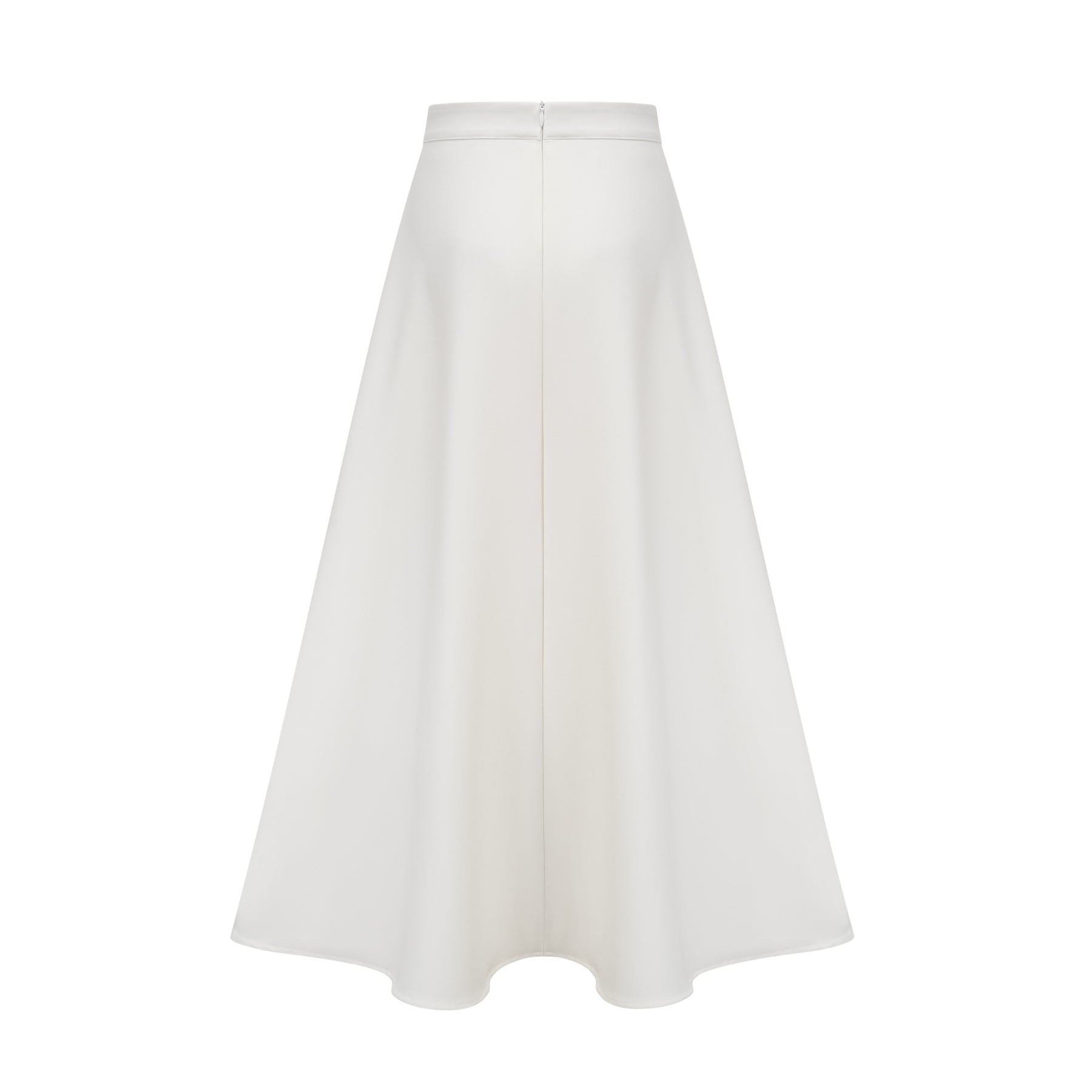 Hilaire white 3dpetal top  skirt matching set