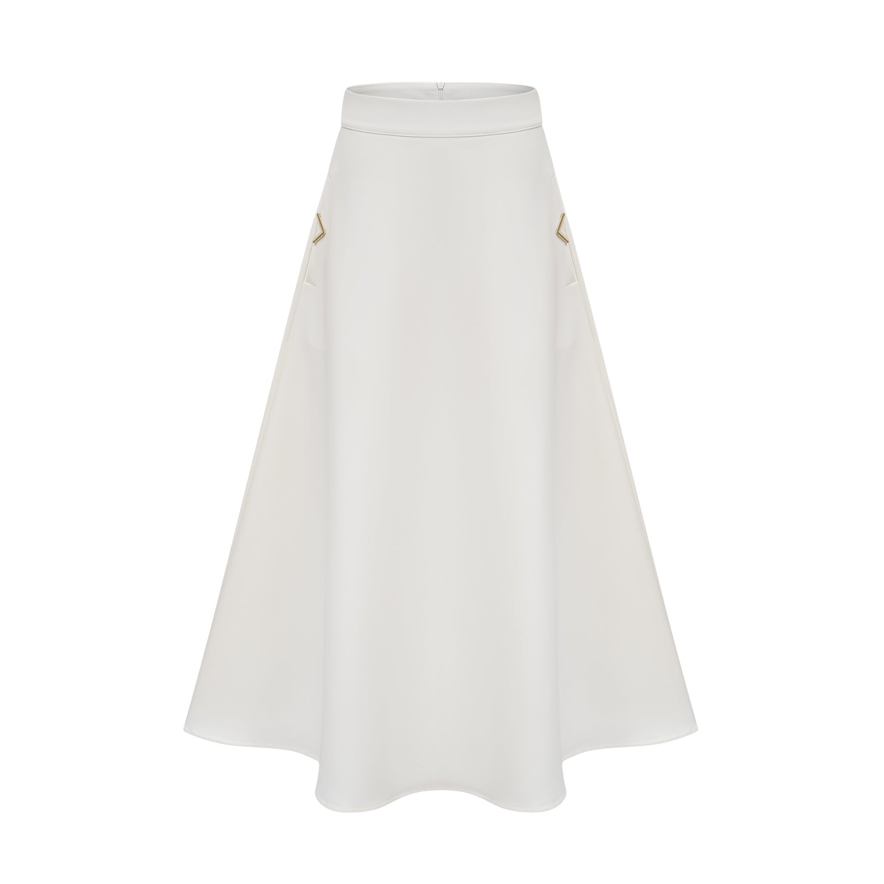 Hilaire white 3dpetal top  skirt matching set