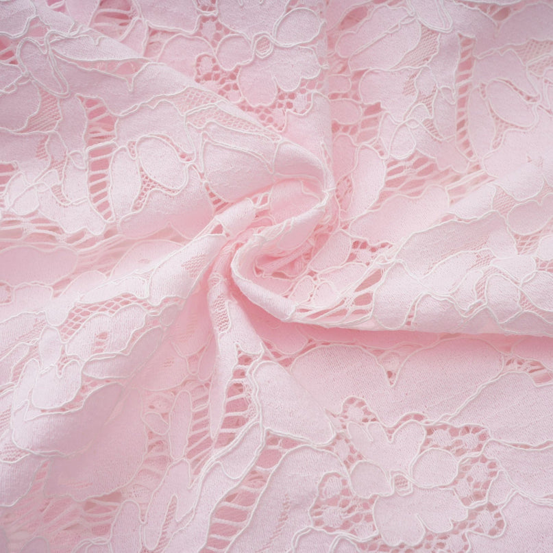 Holly Pink Lace Crystal Bowknot Midi Dress