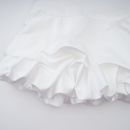 Honorine White Floral Pleated Top Skirt Matching Set