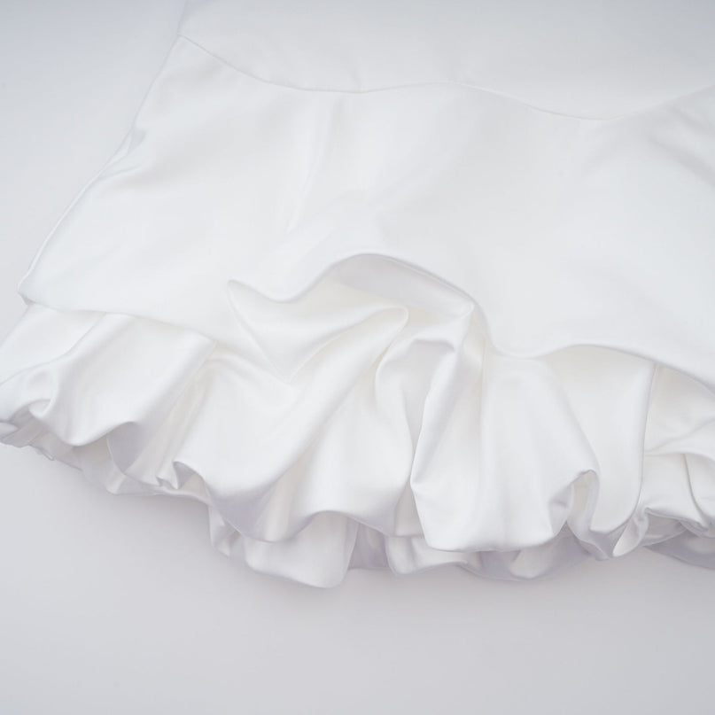 Honorine White Floral Pleated Top Skirt Matching Set