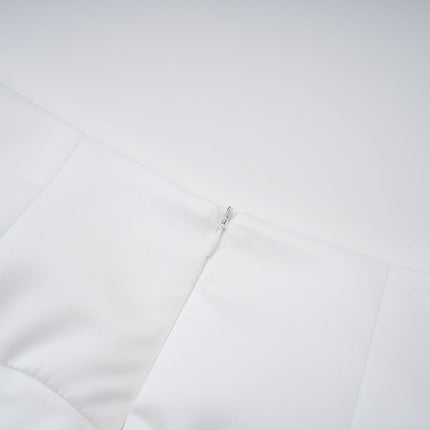 Honorine White Floral Pleated Top Skirt Matching Set