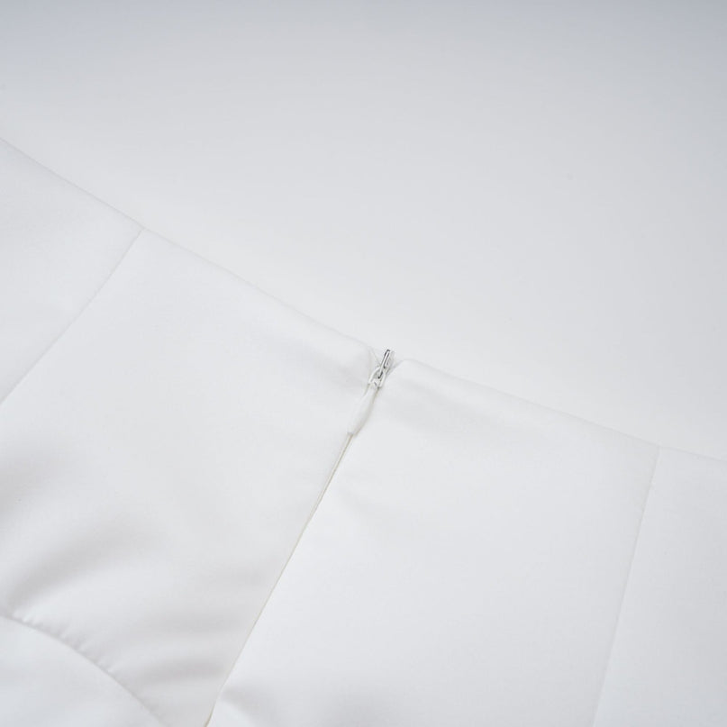 Honorine White Floral Pleated Top Skirt Matching Set