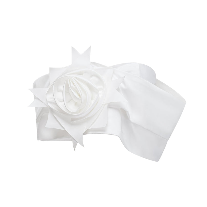 Honorine White Floral Pleated Top Skirt Matching Set