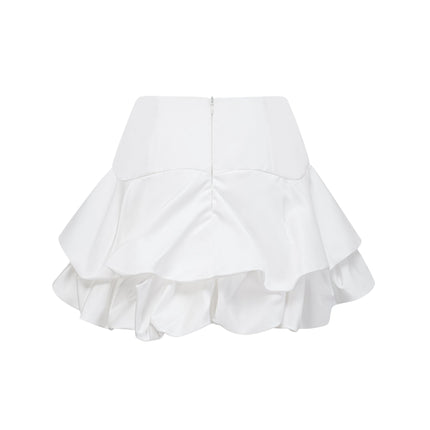 Honorine White Floral Pleated Top Skirt Matching Set
