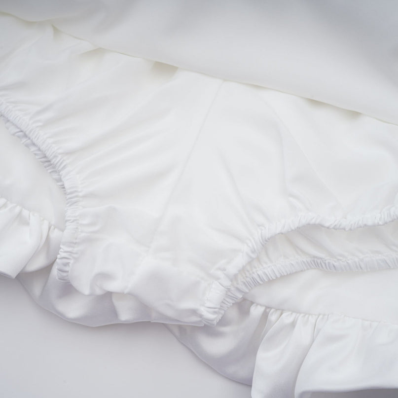Honorine White Floral Pleated Top Skirt Matching Set