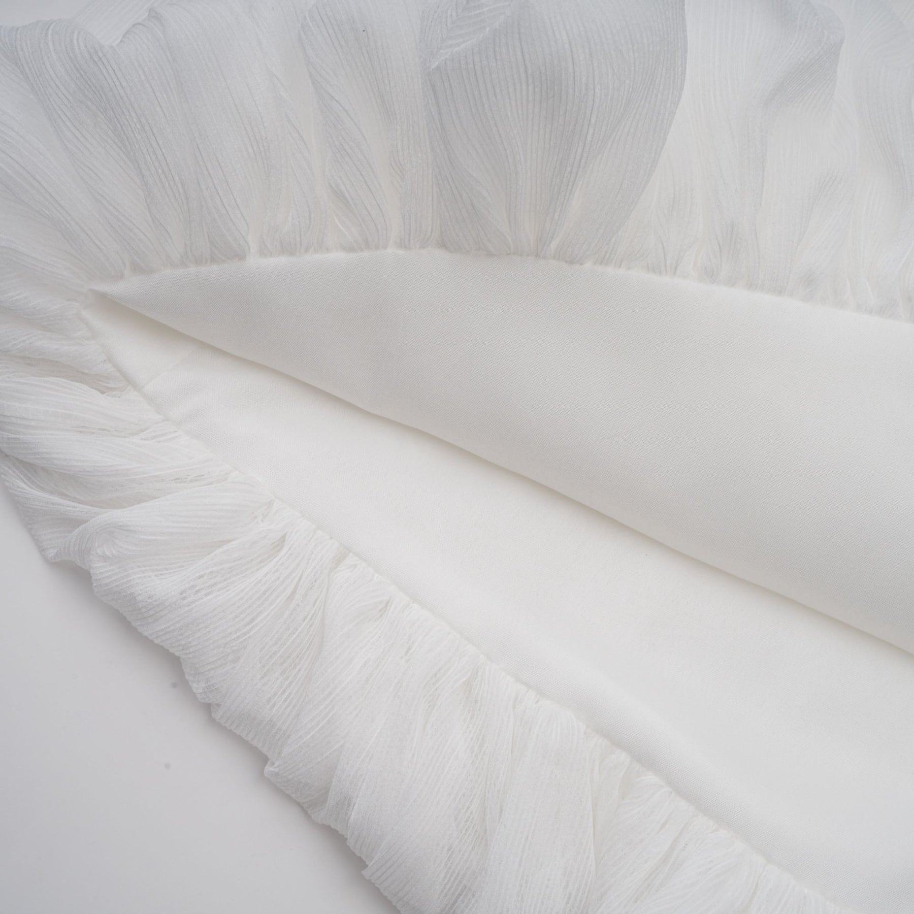 Hortense white floralappliqué pleated tulle mini dress