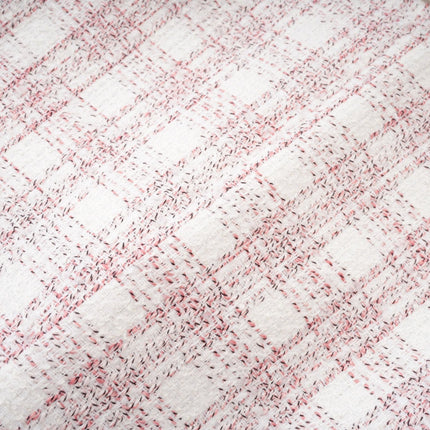 Hunter Pink White Tweed Skirt Top Set