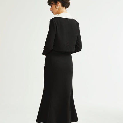 Ida Black & White Jacket Skirt Contrast Set