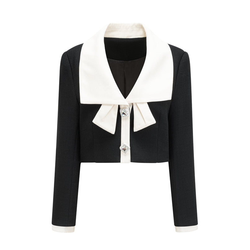 Ida Black & White Jacket Skirt Contrast Set