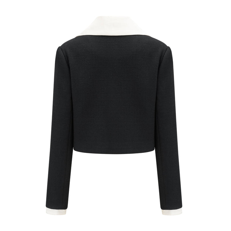 Ida Black & White Jacket Skirt Contrast Set