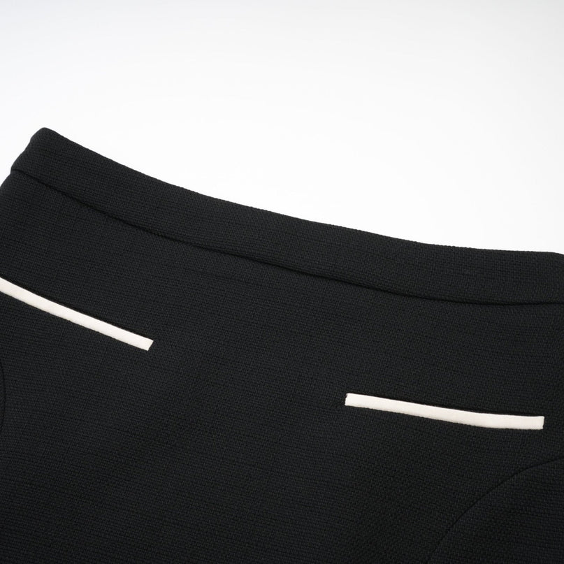 Ida Black & White Jacket Skirt Contrast Set