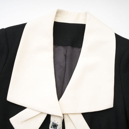 Ida Black & White Jacket Skirt Contrast Set