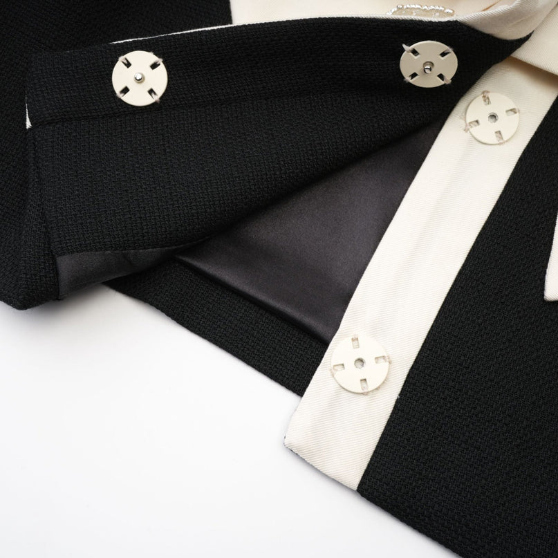 Ida Black & White Jacket Skirt Contrast Set