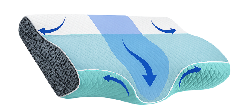 Supportive Contour Pillow For Side, Back & Stomach Sleepers – Standard Size (1-pack) Jacqueline van Hoef