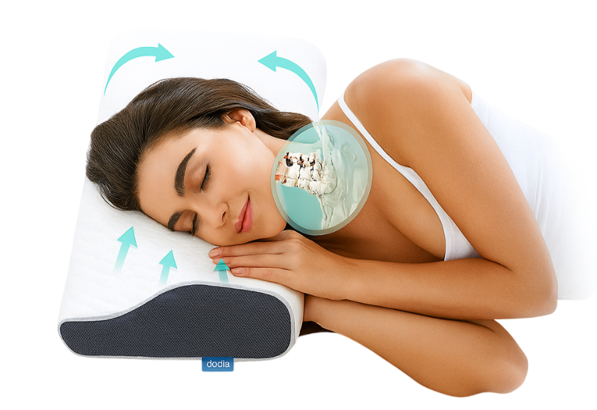 Supportive Contour Pillow For Side, Back & Stomach Sleepers – Standard Size (1-pack) Jacqueline van Hoef