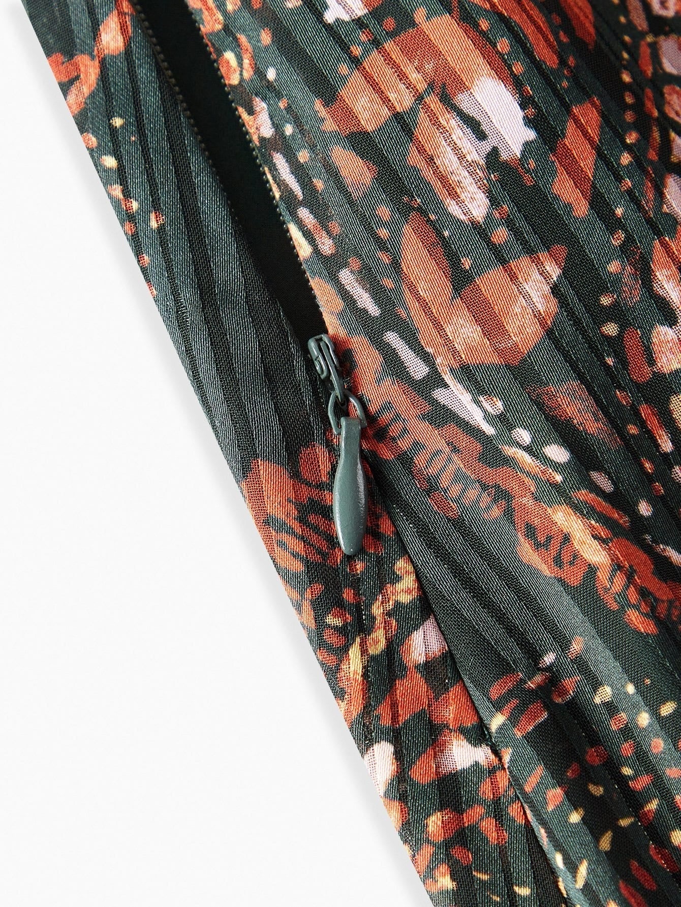 Stefania Maxi Dress - Notched Neckline - Bishop Sleeve - High Waist - A Line - Belted Chain Tape - Folk-Custom - modified image