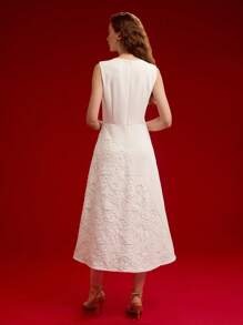 Sloan Maxi Dress - Halter Neckline - Mermaid Hem - High Waist - Asymmetrical Details - modified image