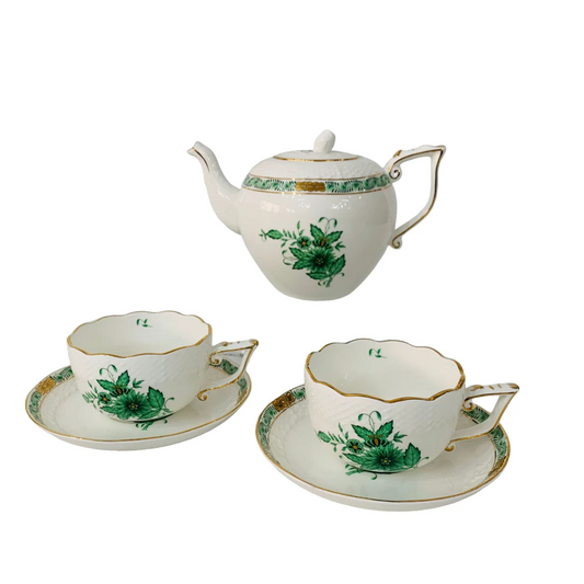 Heritage Floral Porcelain Tea Set For One – 5-piece Set Jacqueline van Hoef