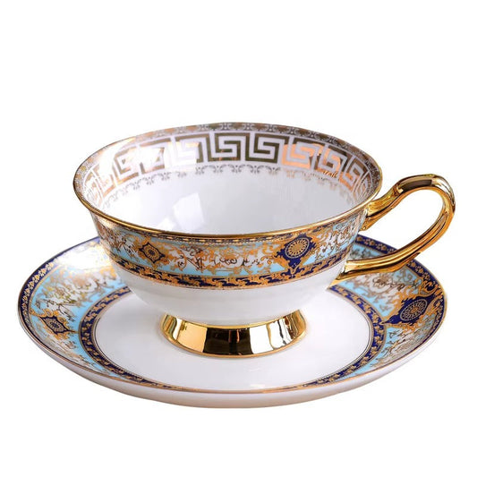 Vintage -trimmed Porcelain Teacup & Saucer Set – 6.8 Fl Oz Jacqueline van Hoef