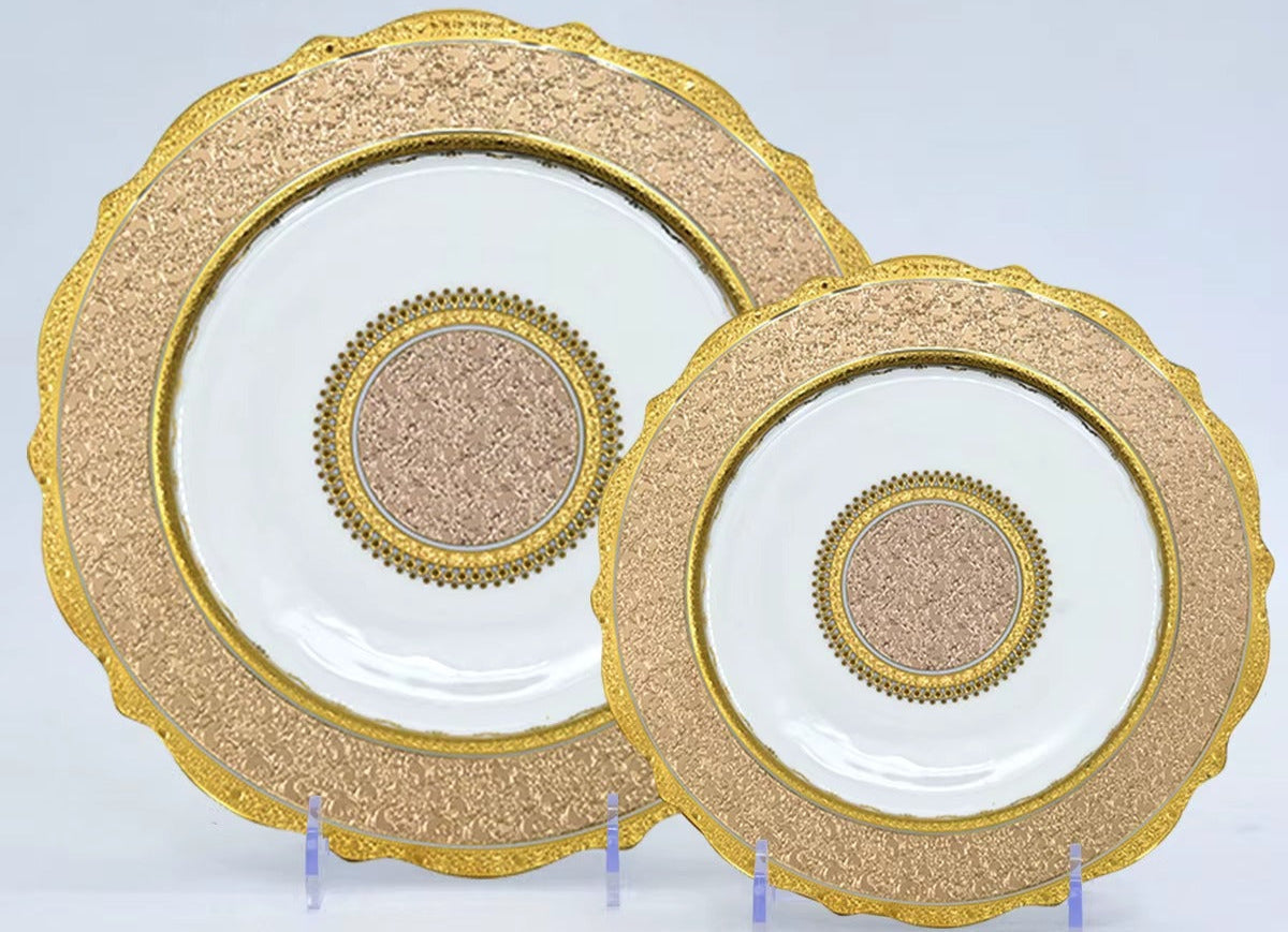 Rosalina Royal Embossed Plates Set 2 Pcs Dinner Set Jacqueline van Hoef