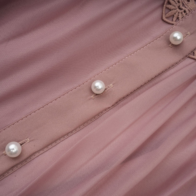 Inès lace cutout tiered midi dress