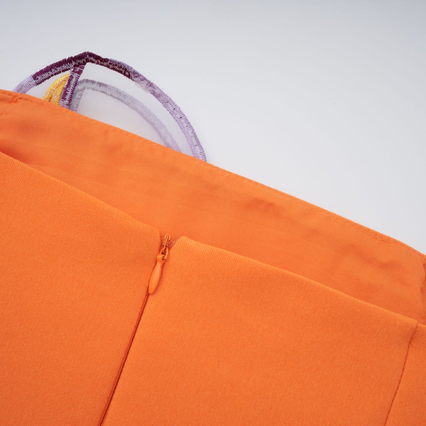 Irène Sequin Embroidered OffShoulder Midi Dress in Orange