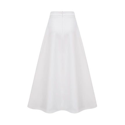 Irène White Sequin Floral Embroidered Matching Set in White color