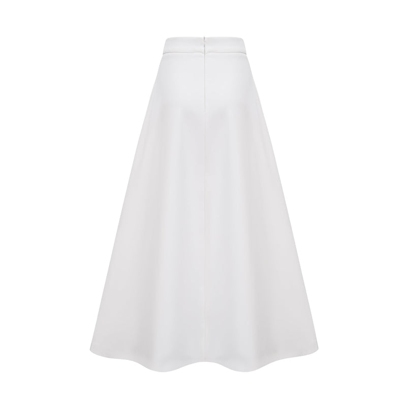 Irène White Sequin Floral Embroidered Matching Set in White color