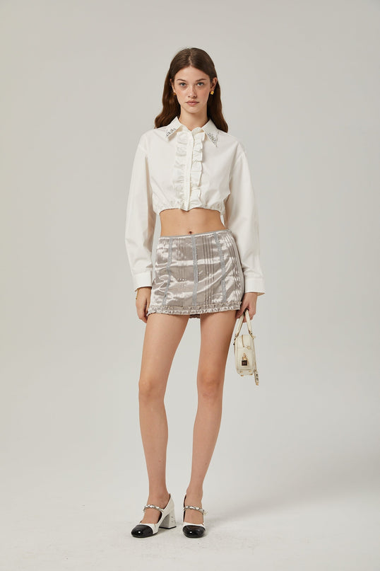 Isabeau crystalembellished shirt